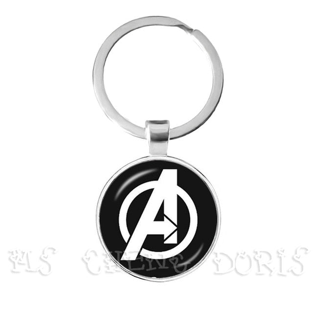 Glass Cabochon Pendant Marvel Iron Man Tony Stark Arc Reactor Keychains The Avengers 4 Endgame Quantum Realm Film Souvenir