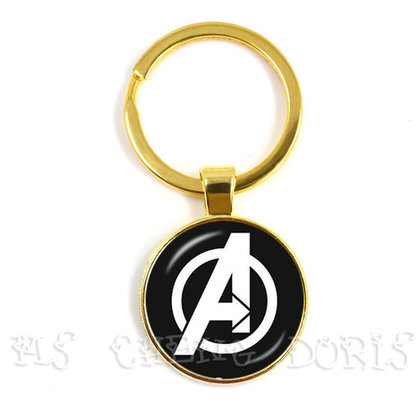 Glass Cabochon Pendant Marvel Iron Man Tony Stark Arc Reactor Keychains The Avengers 4 Endgame Quantum Realm Film Souvenir