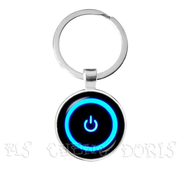 Glass Cabochon Pendant Marvel Iron Man Tony Stark Arc Reactor Keychains The Avengers 4 Endgame Quantum Realm Film Souvenir