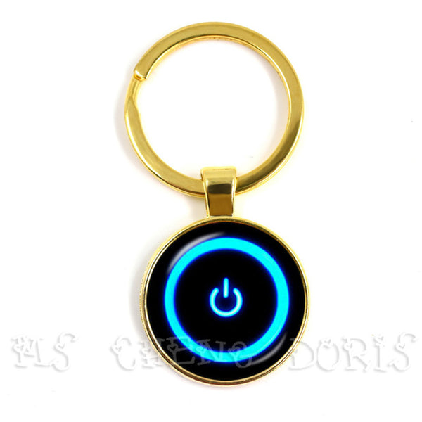 Glass Cabochon Pendant Marvel Iron Man Tony Stark Arc Reactor Keychains The Avengers 4 Endgame Quantum Realm Film Souvenir