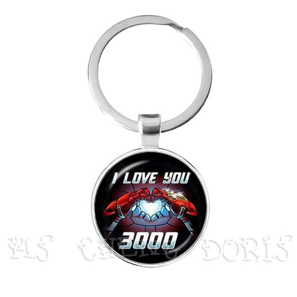 Glass Cabochon Pendant Marvel Iron Man Tony Stark Arc Reactor Keychains The Avengers 4 Endgame Quantum Realm Film Souvenir
