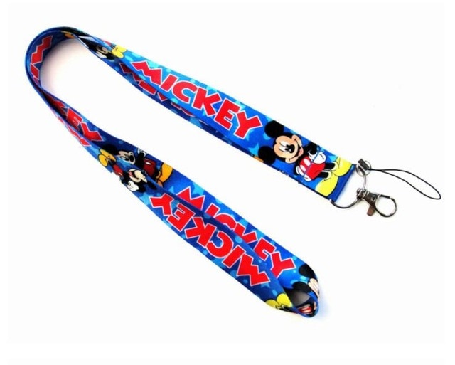 1PCS Cartoon mickey minnie Neck Strap card Lanyard Mobile Phone Charms Key Chain ID Badge Key Chains L10