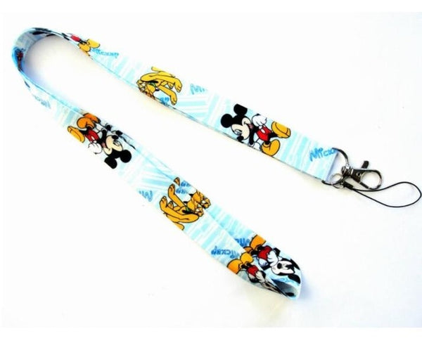 1PCS Cartoon mickey minnie Neck Strap card Lanyard Mobile Phone Charms Key Chain ID Badge Key Chains L10