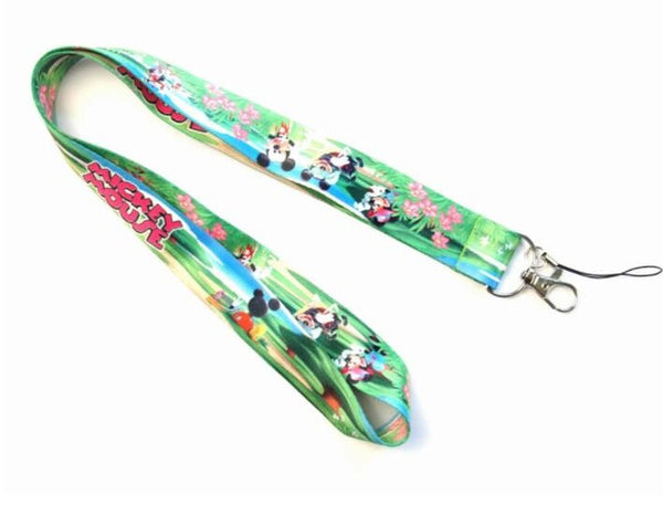 1PCS Cartoon mickey minnie Neck Strap card Lanyard Mobile Phone Charms Key Chain ID Badge Key Chains L10