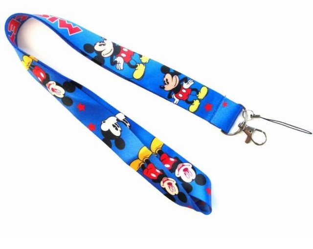 1PCS Cartoon mickey minnie Neck Strap card Lanyard Mobile Phone Charms Key Chain ID Badge Key Chains L10