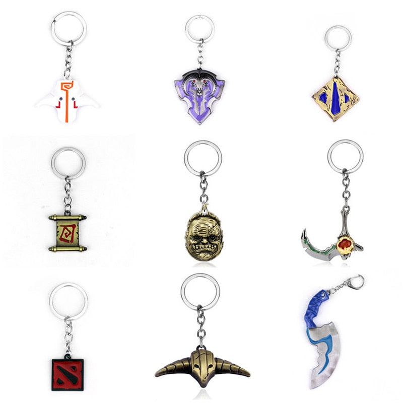 Dota 2 keychain Pudge Toys set New Game Dota2 Weapons Sword Talisman Props Ornaments Car Styling Decor Gift for Player Game Gift