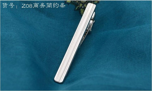 New Metal Silver Tie Clip For Men Wedding Necktie Tie Clasp Clip Gentleman Tie Bar Crystal Tie Pin For Mens Accessories FD2000