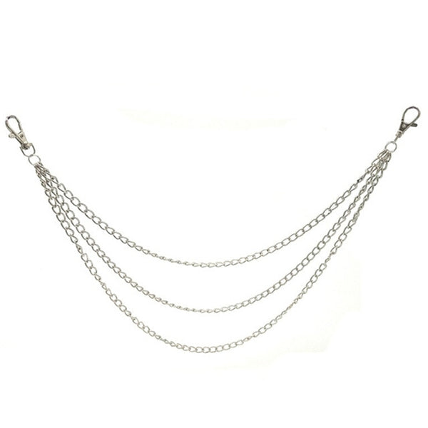 18/38/65cm Rock Punk Long Metal Wallet Belt Chain Trousers Hipster Pant Jean Keychain Silver Ring Clip Keyring HipHop Jewelry