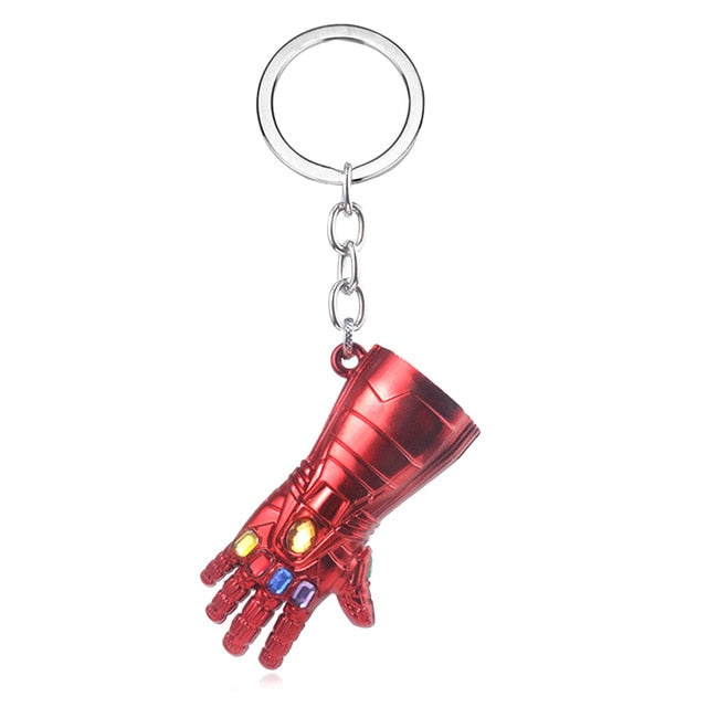RJ The Avengers 4 Thor Hammer Metal Keychains The Dark World Weapon Iron Man Keyring For Women Movie Fans Jewelry Accessories