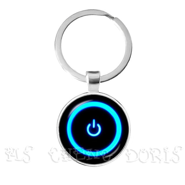 Glass Cabochon Pendant Marvel Iron Man Tony Stark Arc Reactor Keychains The Avengers 4 Endgame Quantum Realm Film Souvenir