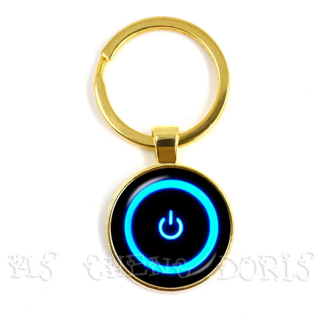 Glass Cabochon Pendant Marvel Iron Man Tony Stark Arc Reactor Keychains The Avengers 4 Endgame Quantum Realm Film Souvenir