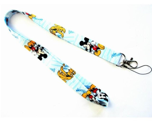 1PCS  Cartoon  mickey minnie Neck Strap card Lanyard Mobile Phone Charms Key Chain ID Badge Key Chains L10