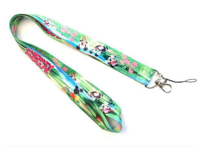 1PCS  Cartoon  mickey minnie Neck Strap card Lanyard Mobile Phone Charms Key Chain ID Badge Key Chains L10