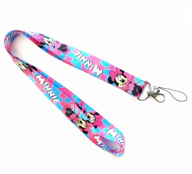 1PCS  Cartoon  mickey minnie Neck Strap card Lanyard Mobile Phone Charms Key Chain ID Badge Key Chains L10
