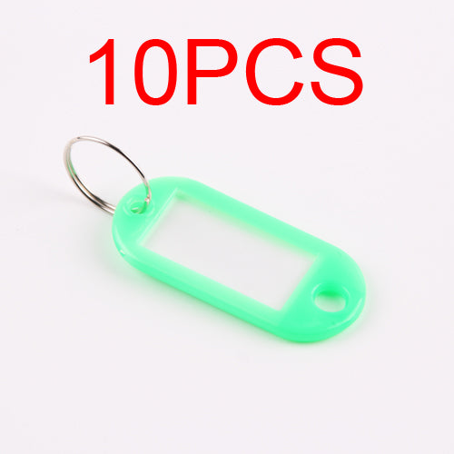10 PCS Plastic Custom Split Ring ID Key Tags Labels Key Chains Key Rings Numbered Name Baggage Luggage Tags