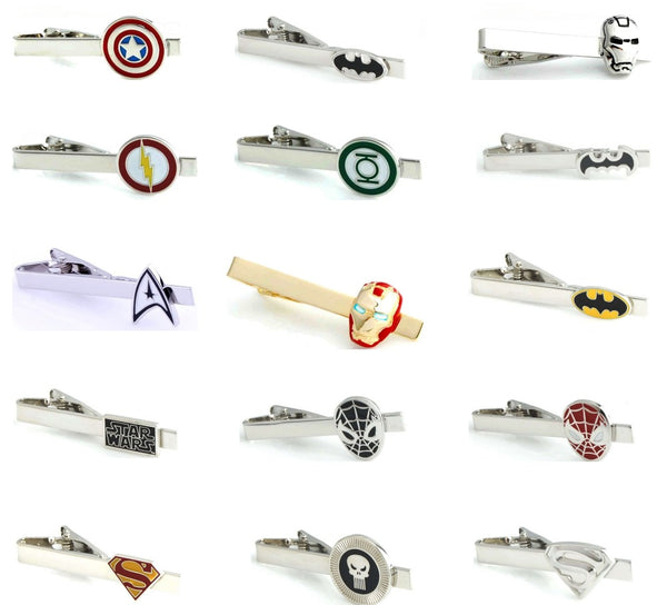 iGame Men Tie Clips Various Designs Option Novel Superheroes Design Copper Material Men Tie Pins Whoelsale&retail Free Shipping