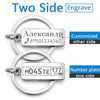 Customized Engraved Keychain For Car Logo Plate Number Personalized Gift Anti-lost Keyring Key Chain Ring P009C
