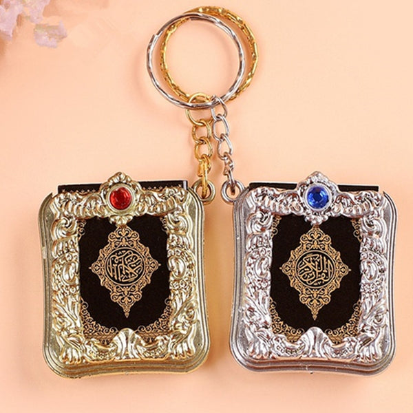 2019 Fashion Jewelry Mini Arabic Quran Quran Islamic Islamic Allah Real Paper Can Read Pendant Keyring Fashion Religious Jewelry