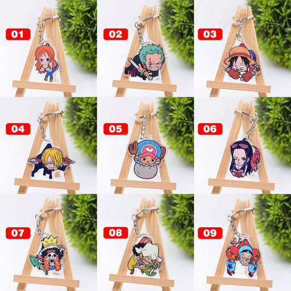 Cute Cartoon Keychain Naruto/My Hero Academia Key Chain Ring Anime Dragonball Keyring Hot Sales